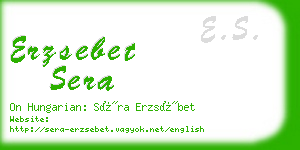 erzsebet sera business card